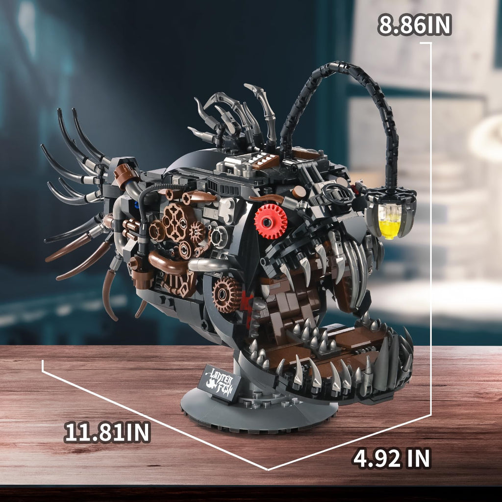 XITALAXU Mechanical Fish Building Sets,Ocean Animal Collection Toy,Adults Home or Office Decor,STEM Building Gift for Teens Boys and Girls 8-14 (1038PCS)