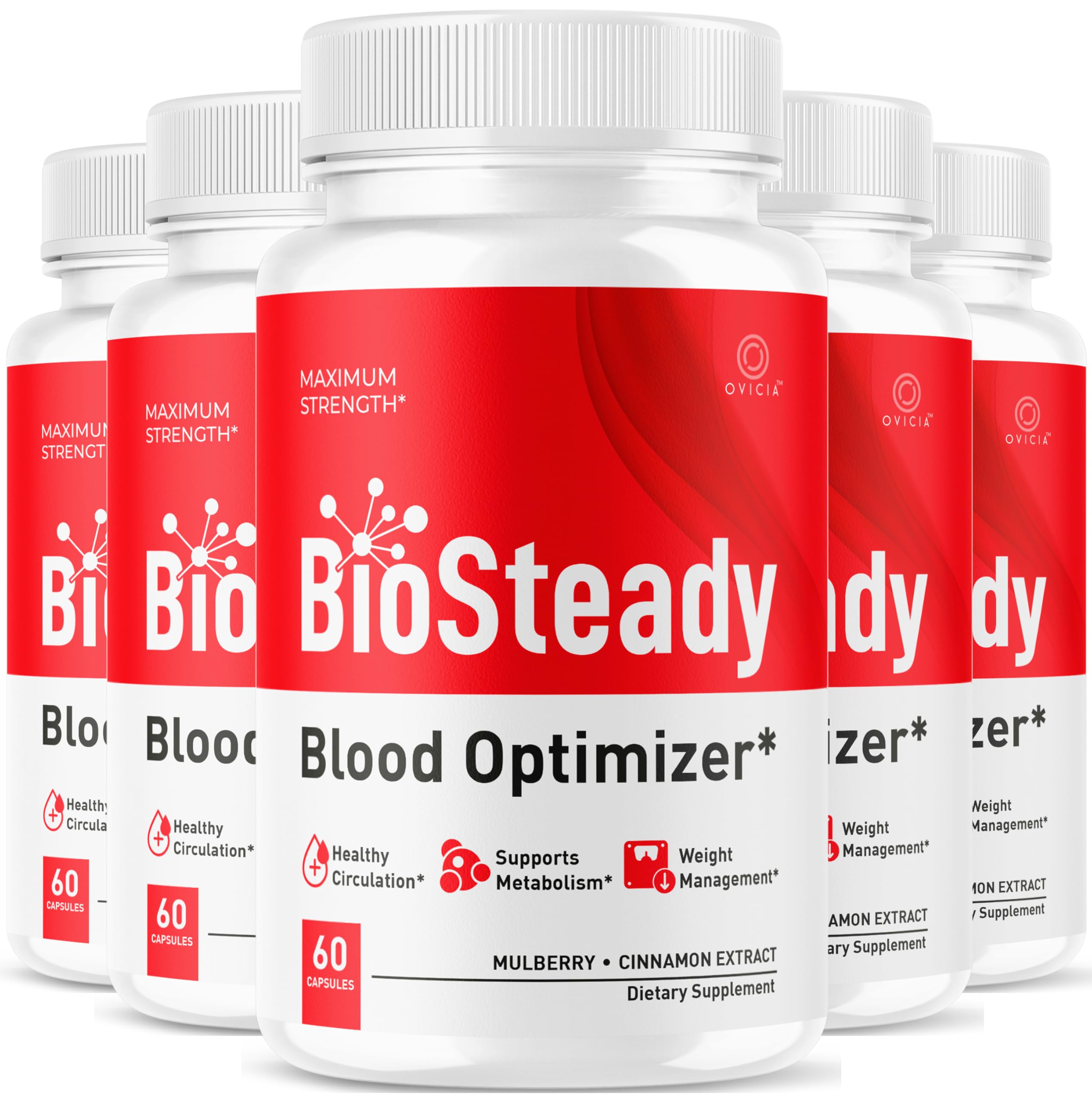 (5 Pack) Biosteady - Biosteady Capsules Advanced Formula Pills, Daily Premium Maximum Strength, Natural Ingredients Support Vitamins for Overall Health and Wellness Reviews, 300 Capsules for 5 Months
