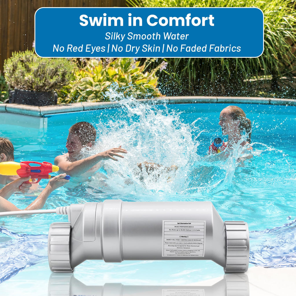 Salt Cell Replacement for Hayward T-Cell-9 – 3+ Year Titanium Core, Cuts Chlorine Costs Up to 56%, Compatible with AquaRite/AquaTrol/ProLogic/AQ-Logic Firmware 1.50+, 25,000 Gallon Pools