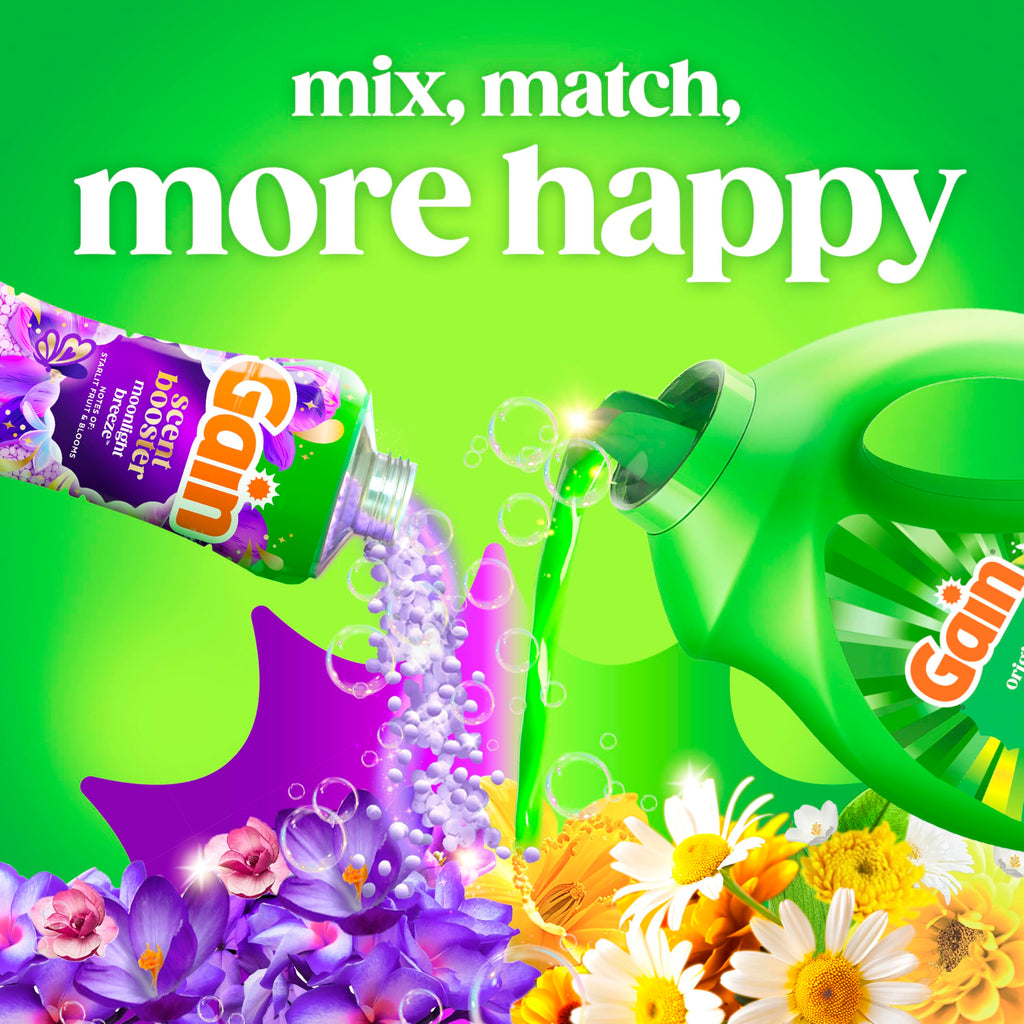 Gain Liquid Laundry Detergent, Now with Odor Defense, Original Scent, 81 fl oz, 61 Loads (Packaging May Vary)