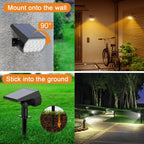 WELALO Color Changing Solar Lights Outdoor, IP68 Waterproof, RGB, 6 Pack