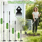 Upgraded Weed Puller Tool with Long Handle, 56" Manual Weeder Remover Tool