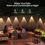 AUDLES Solar Fence Lights Outdoor, 3 Modes Warm/Neutral/Cool White Fence Lights Solar Powered for Outside, IP65 Waterproof, 60 Lumens Solar Light for Step, Pathway, Garden, Deck, Stairs - 8 Pack