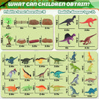Dinosaur Toys for Kids 3-5 with Storage Box, 34PCS Dinosaur Toys Set