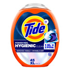Tide Hygienic Clean Power PODS Laundry Detergent Pacs, Original Scent, 45 Count, Removes Visible and Invisible Dirt