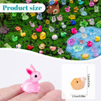 Teenzee 240 Pcs Mini Resin Animals Variety Tiny Animals Figures Miniature Little Small Animal Figurines Bulk for Micro Fairy Garden Landscape Accessories Hide Crafts Decor Aquarium