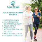 C COLLAZING - Alaskan Wild-Caught Marine Collagen Peptides with Hyaluronic Acid & Vitamin C - Supports Skin, Hair, Nails, Joints & Bones - Type 1 & 3 Collagen for Women & Men - 120 Powder Capsules