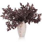 Hananona 4 Pcs Artificial Cimicifuga Leaf Spray, 23 Inch Faux Burgundy Fall Greenery Branch with Long Stems for Vase, Farmhouse Thanksgiving Autumn Centerpiece Halloween Decor (4, Chocolate)