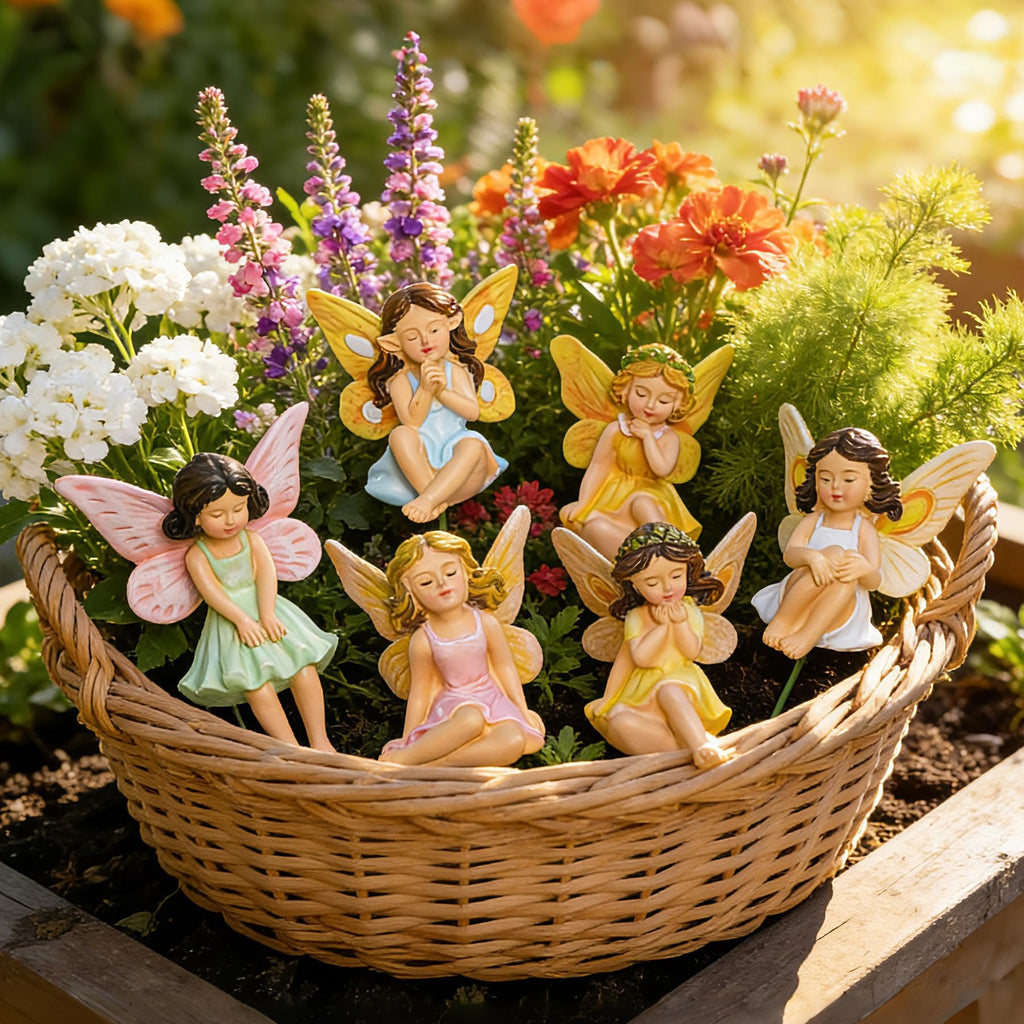 Fairies for Fairy Garden 6Pcs - Mini Garden Fairies Miniature Figurines