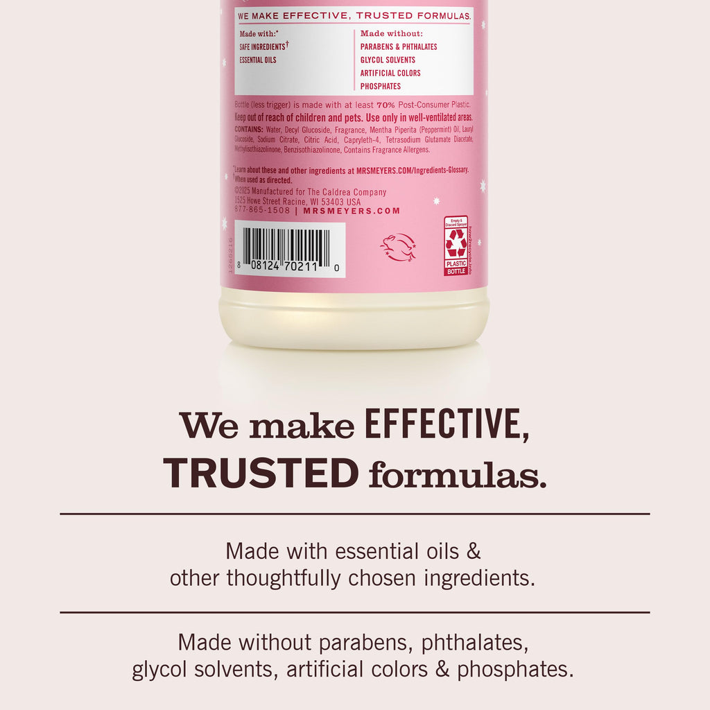Mrs. MEYER'S CLEAN DAY Multi-Surface Everyday Cleaner, Peppermint Scent, 16 Fl Oz Bottle - 3 Pack