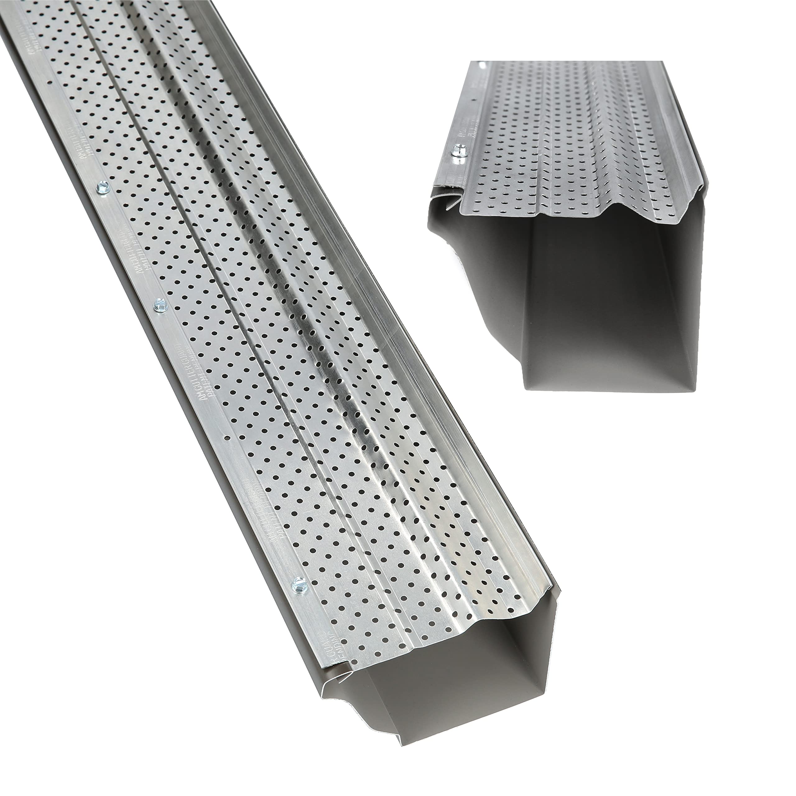 A-M Gutter Guard – Premium Heavy-Duty Lifetime Quality Aluminum - Leaf & Debris Protection, (6 Inch - 31 Feet, Mill Finish) - DIY Easy - Made in The USA