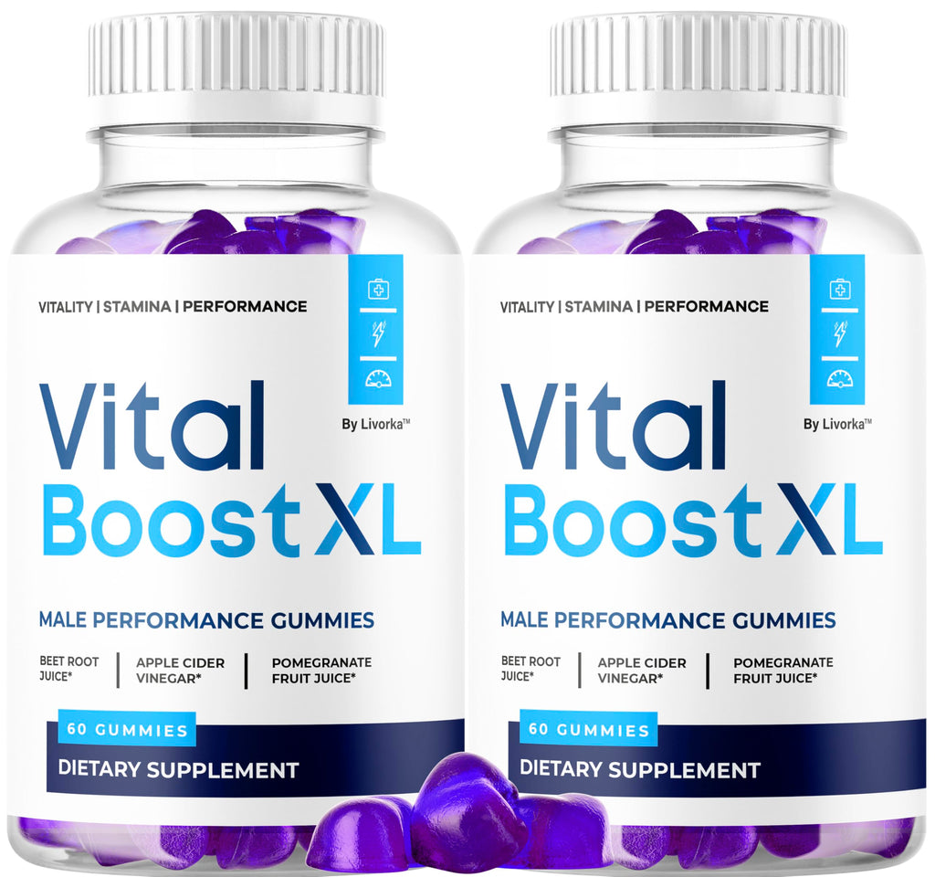 (2 Pack) Vital Boost XL Gummies - Official VitalBoost XL Gummys For Men Premium Natural Ingredients - Maximum Strength, Advanced Formula Support For Overall Health & Wellness, 120 Gummies For 2 Months