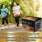 Nattokinase 2,000 FU and Kefir Supplement - Made in Japan - Patented Double Edged Support for Cardiovascular and Circulatory System (30 Capsules)