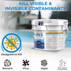 Pro-Grade Chlorine Pool Shock, 68% Cal-Hypo Granular Sanitizer, Prevents Bacteria & Algae, Restores Crystal Clear Water - Shock Treatment, Swimming Pool Chemical - 25Lb