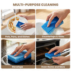 Metflavor Kitchen Sponges, 24 Count, Non-Scratch Scrub Sponge, Dual Sided Cleaning Sponges for Dishes, Kitchen, Bathroom