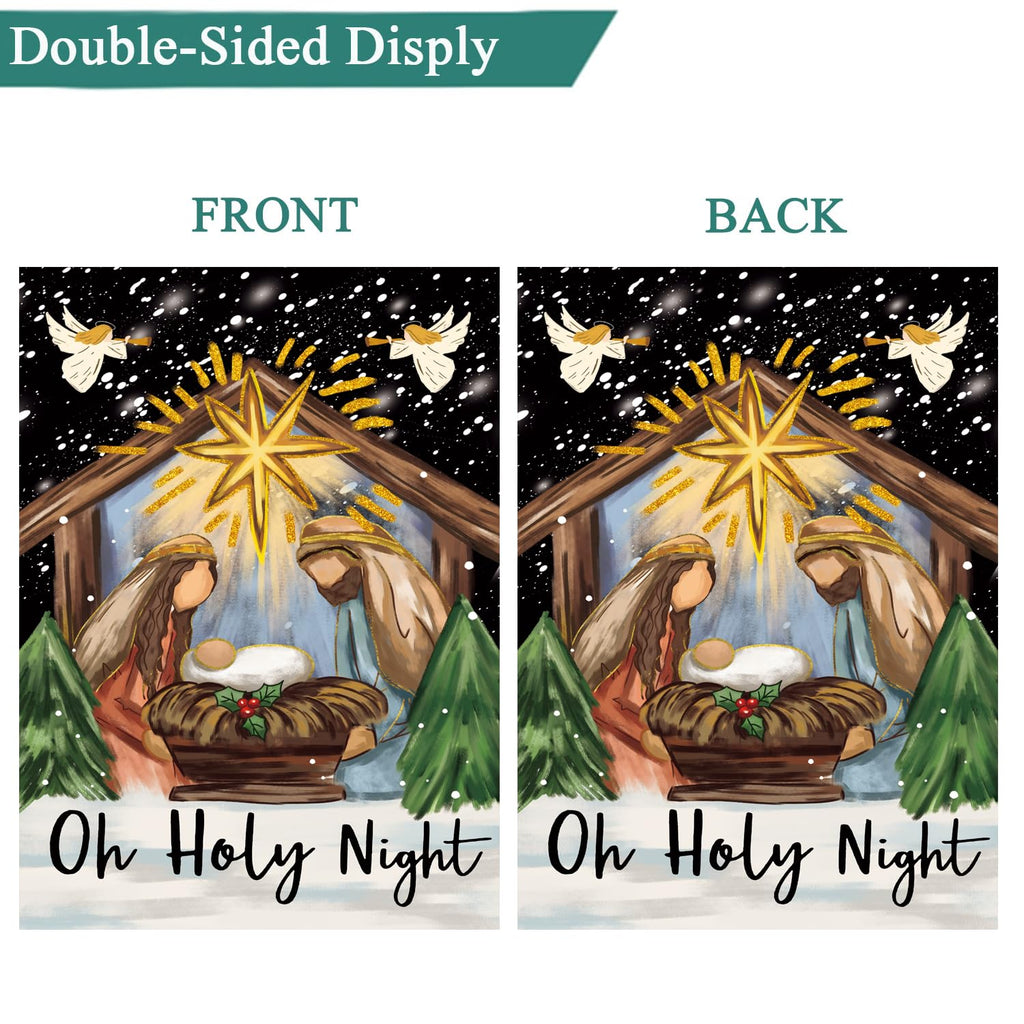 Christian Seasonal Garden Flags Set of 12, Double Sided 12 x 18 Inch Flags