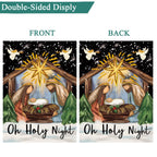 Christian Seasonal Garden Flags Set of 12, Double Sided 12 x 18 Inch Flags