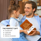 Dad Tell Me Your Life Story Leather Journal (Hardcover) - A Family Heirloom Keepsake with + 275 Prompts to Share His Life Story Book and Memories, Father's Day, Christmas Gift from Daughter & Son