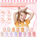 75 Pcs Kids Eye Patches 15 Cute Styles Soft Breathable Cotton Adhesive Patches for Amblyopia and Lazy Eye, 2.95"x1.96" Disposable Bandages for Toddlers, Girls & Adults, Bulk Pack