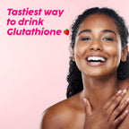 PLIX Glowy Skin 500mg Glutathione Supplement with Hyaluronic Acid, Vitamin C, E & Berries | 90 Effervescent Tablets, Strawberry Flavor