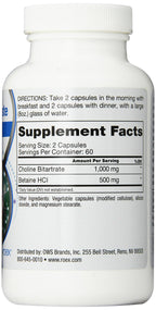 Roex Vitamins | Choline Bitartrate | Improved Brain Activity | Cellular Function | Nutritional-Supplement | 120 Count