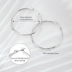 Gokeey Silver Earrings for Women Trendy, Hypoallergenic Silver Hoop Earrings for Women, Small Hoop Earrings Huggie Hoops Earrings for Jewelry Gifts 14mm 20mm 30mm 40mm
