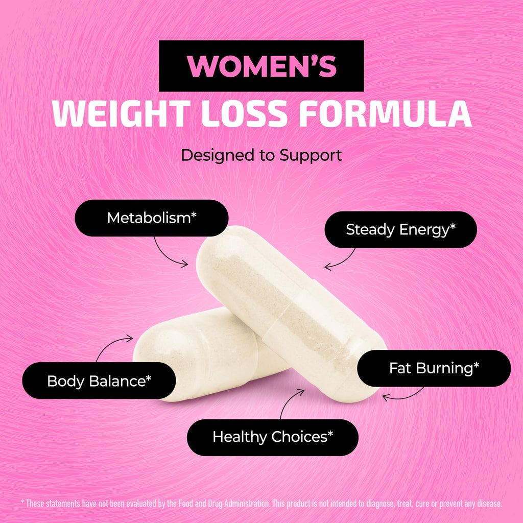 Weight Loss Pills for Women | Fat Burners for Women | Metabolism Booster for Weight Loss Supplement with Raspberry Ketones | Appetite Suppressant, Stomach Fat Burner & Weightloss Diet Pills | 60 Ct