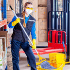 Commercial Heavy Duty Mop Heads Replacement: 6 Packs Industrial Wet Mop Head for Floor Cleaning - Commercial Products Looped End String Head Refills
