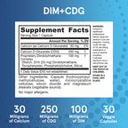 Jarrow Formulas - DIM + CDG Veggie Capsules - 30 Count - DIM & CDG Supplement - For Hormone Balance - Non-GMO - Gluten Free