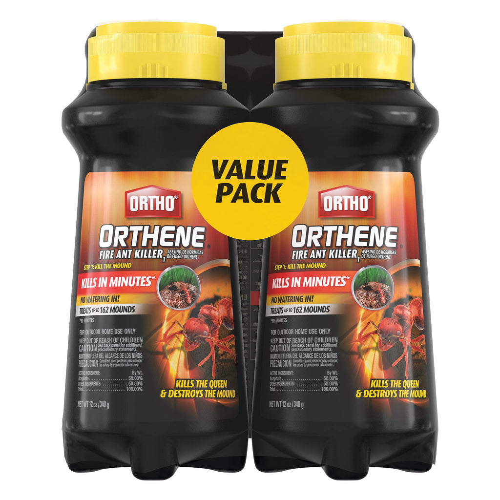Ortho Orthene Fire Ant Killer1 - Outdoor Ant Killer, Kills Queens, No Watering Needed, Treats up to 162 Mounds, 12 oz. (2-Pack)