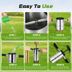Somivrusa Portable Golf Hole Cutter 4" & 6" Golf Cup Digger, USGA-Standard Detachable Handle Stainless Steel Hole Digger for Backyard, Garden & Outdoor Golf Putting