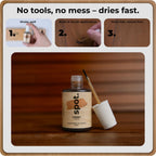 Light Brown Wood Stain Repair Kit, Brush-On Touch-Up Stain Bottles, Golden Oak, Early America, Cherry, Red Oak, Interior and Exterior Wood, 4 fl oz Total by spot.