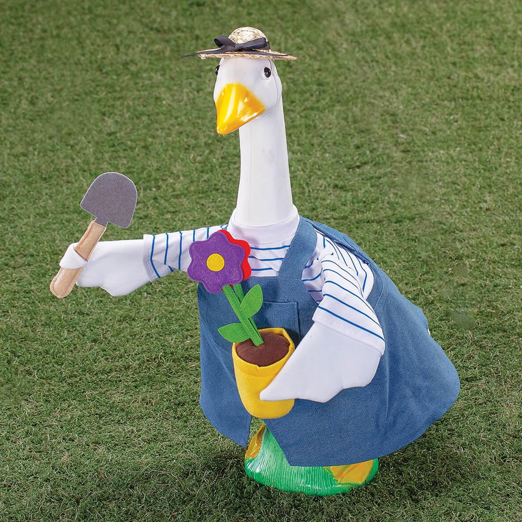 Gaggleville Gardener Goose Outfit, Fits Large 23" H Statue, by Fox