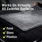 ExoForma Mega Car Drying Towel - Holds Up to 9 lbs, No Streaks, Scratches, or Water Spots | 1200 GSM Microfiber Double Twist Pile & Edgeless Design, 1 Quick & Effortless Dry - 24” x 36”