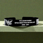Center Mass, Inc. Legacy Band - Personalized ID & Memorial Bracelet - 2 Size Options - Black Metal
