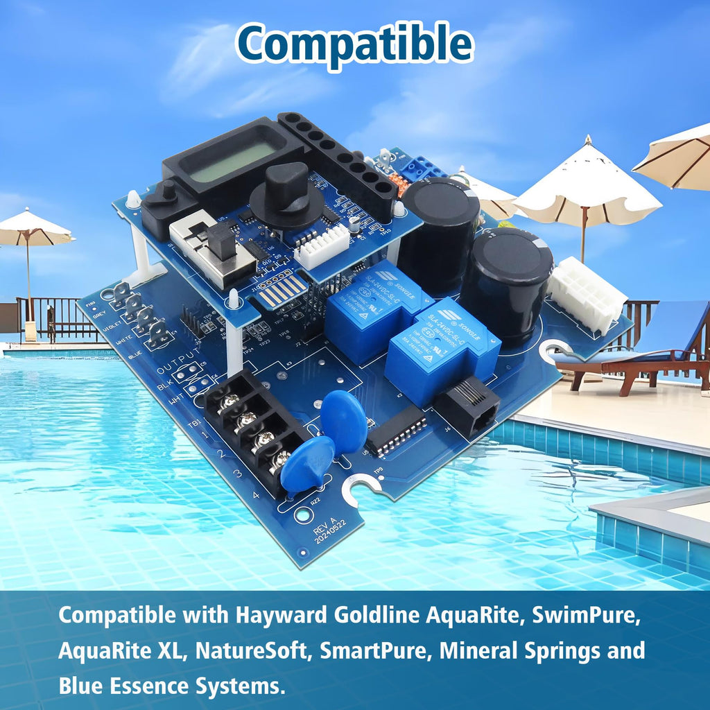 GLX-PCB-RITE Main Circuit Board &GLX-PCB-DSP Display Board Compatible with Hayward Goldline Aqua Rite Salt Chlorine Generators