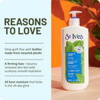 St. Ives Renewing Hand & Body Lotion for Women with Pump, Daily Moisturizer Collagen Elastin for Dry Skin, Made with 100% Natural Moisturizers, 21 fl oz, 4 Pack