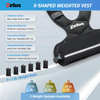 ZELUS Weighted Vest for Men and Women | 4-10lb/11-20lb/20-32lb Vest with 6 Ironsand Weights for Home Workouts | Adjustable Body Weight Vest Exercise Set for Cardio and Strength Training (20-32 lb.)