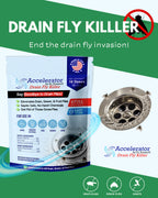 Drain Fly Killer Powder – Eliminates Drain Flies & Sewer Flies in Drains, Sinks, Showers – Fast-Acting Treatment - Septic Safe & Made in USA