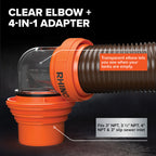 Camco RhinoFLEX 15 Ft Complete RV Sewer Hose Kit, Swivel Bayonet Fittings