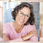 Madison Avenue Square Vintage TR90 Blue Light Blocking Reading Glasses for Women with Case, Anti Glare/Eyestrain Computer Readers Pink Demi +1.75