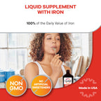 Geritol Liquid Vitamin and Iron Supplement, Energy Support, Contains High Potency B-Vitamins and Iron, Pleasant Tasting, Easy to Swallow, No Artificial Sweeteners, Non-GMO, 12 Oz