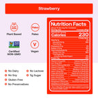 Happy Viking Plant-Based Protein Powder +100 Superfoods Strawberry Meal Replacement Shake, Created by Venus Williams, 30g Plant Protein, 10g Fiber, Vegan, Gluten-Free, Non-GMO,15 Meals