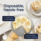 O’Creme Cake Board, Silver Foil Round Cake Circles with Gorgeous Design, Sturdy & Durable 1/2” Thick Cake Drums, Round Cake Boards with 18” Diameter, Pack of 5 Disposable Cake Drums