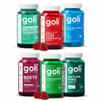 Goli Ultimate Wellness Gummies Variety Pack, 6 Bottle Bundle with Supergreens, Matcha Mind, Ashwagandha, Beets, ACV & Pre+Pro+Postbiotics, Vegan, Non-GMO & Gluten Free