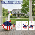 Spoilu 4th of July Porch Goose Outfit for 23 Inch Lawn Statue
