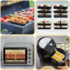 EgticHome Mini Loaf Pans with Lids and Spoons (100 Pack, Black-gold, 6.8oz) Rectangular Aluminum Foil Baking Pans