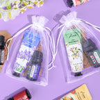 AZEN 60 Sets Bulk Gifts, Hand Cream and Essential Oils Bulk Set with Organza Bag Thank You Card, Baby Shower Wedding Gifts for Guests, Bridal Wedding Favors, Valentines Gift for Women