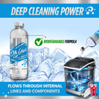 Oh Yuk Ice Machine Cleaner Descaler – Scale & Buildup Remover, Nickel-Safe Ice Maker Cleaning Solution, Compatible with GE nugget, Igloo & All Standalone Ice Makers. For A Fresh Ice Machine