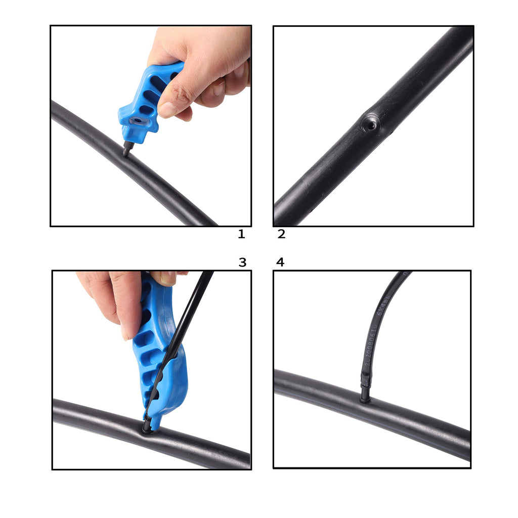 2-in-One Drip Irrigation Tubing Hole Punch Fitting Insertion Tools Drip Tube Hole Punch for Easier 1/4" Inch Fitting & Emitter Insertion (Pro Punch Tool Sets)